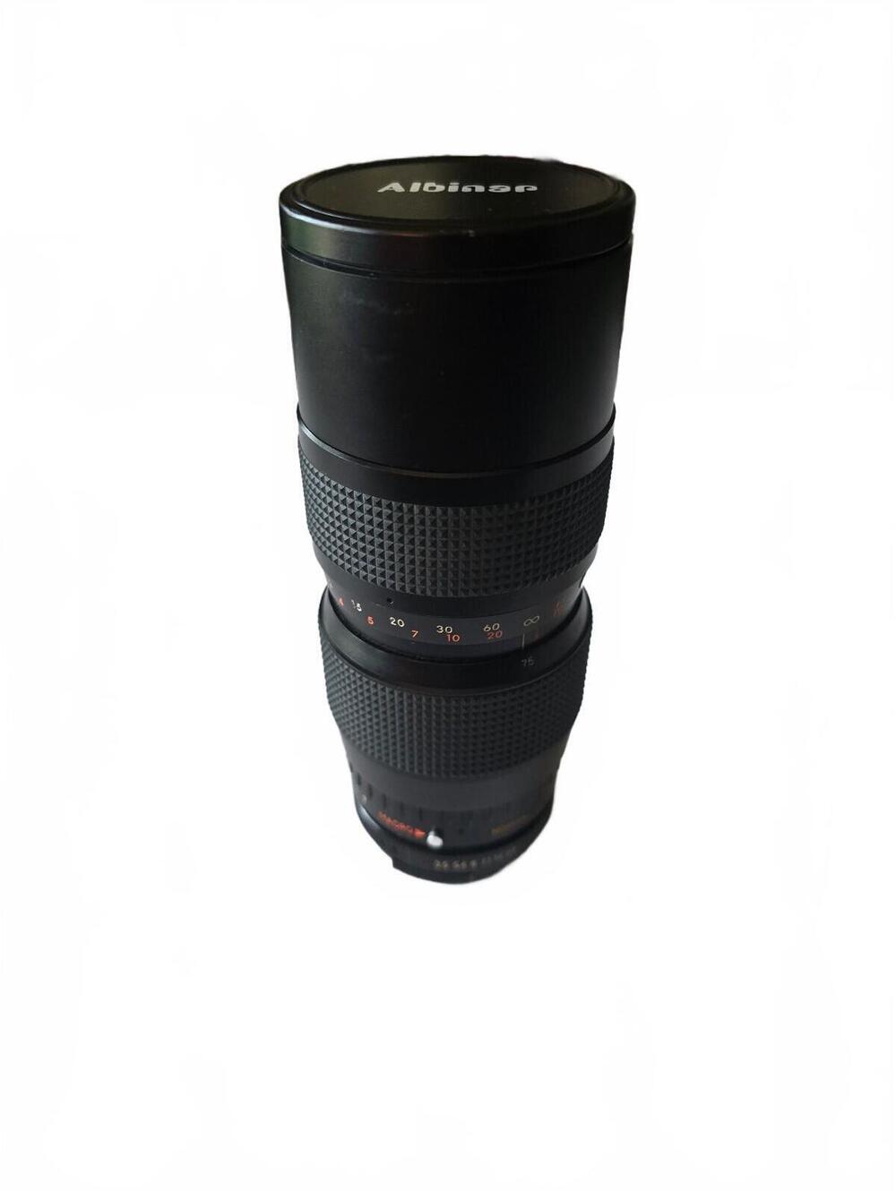a Super Albinar 75-205mm Macro Zoom lens for 35mm SLR Cameras